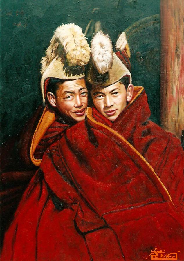 藏族系列两个和尚