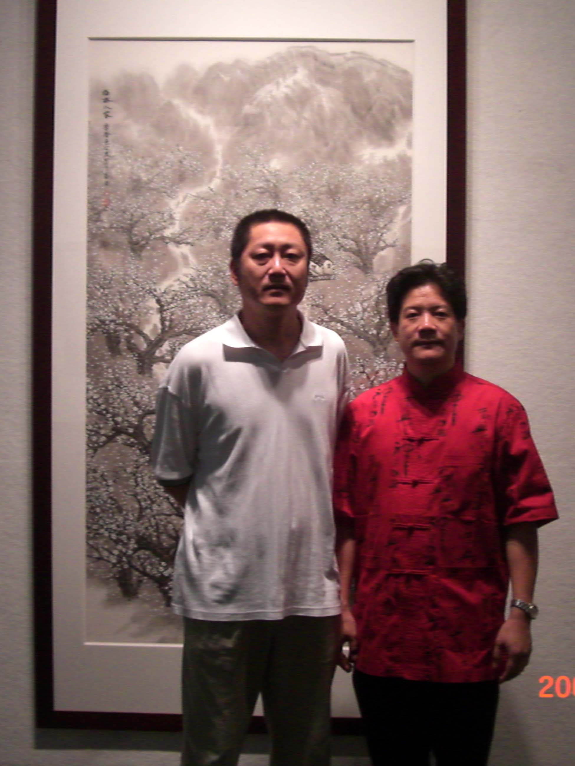 与广州美术学院国画系主任王大鹏老师在画