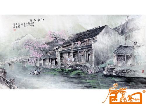李杰-江南古镇-淘宝-名人字画-中国书画交易中