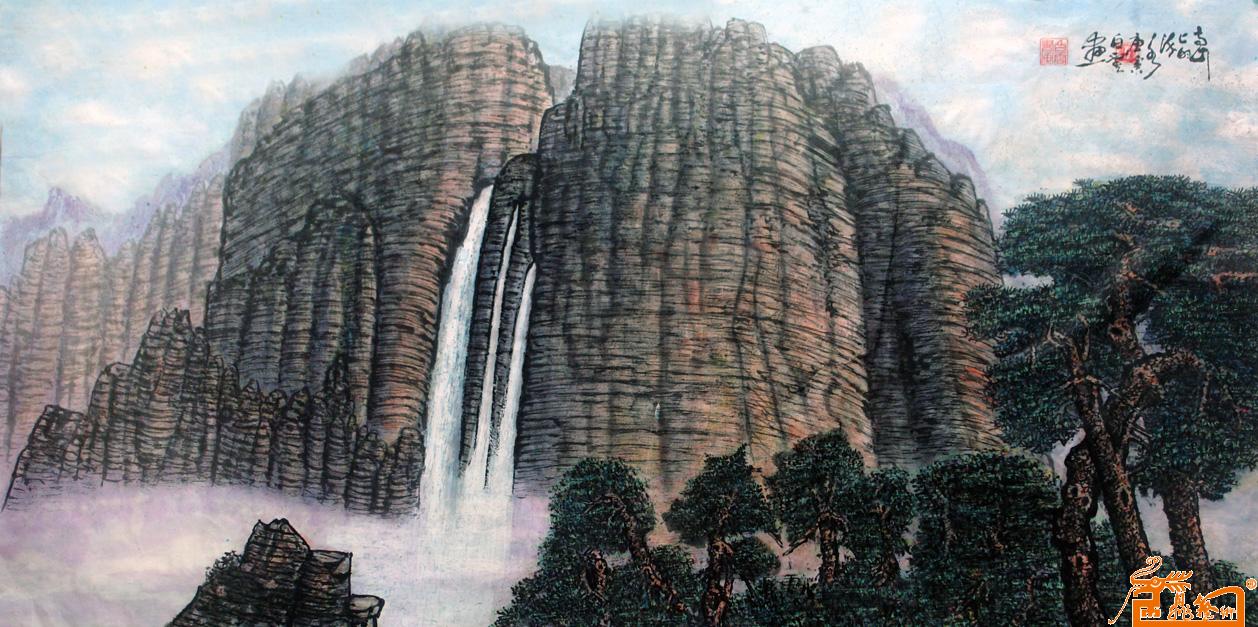 汪天寿(白云)-高山上的流水-淘宝-名人字画-中国