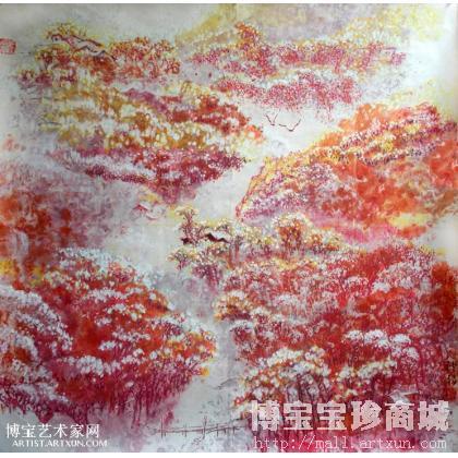 俞裕新作品 如今家乡胜西山 山水画 类别: 国画山水作品