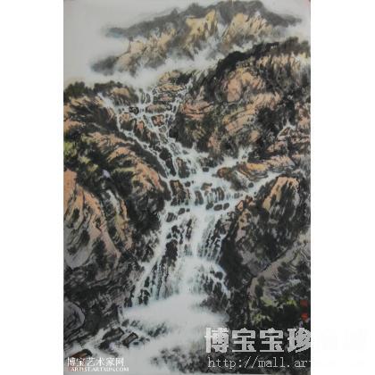秋水无尽 山水画 中国美术家协会会员 安晓明作品 类别: 国画山水作品