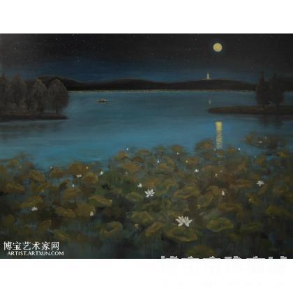 司马列东 荷塘夜色 类别: 风景油画