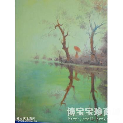 孙格宁 湖光倒影 类别: 风景油画