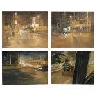 《十字街头—四联画》 类别: 风景油画X