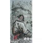 中外书画艺术家交流协会段伟的人物画《高原初雪风情图》作品 类别: 国画人物作品