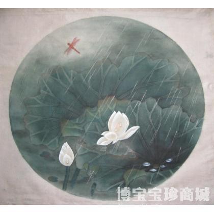 王素梅-3【雨荷】王素梅作品 类别: 中国画\/年画