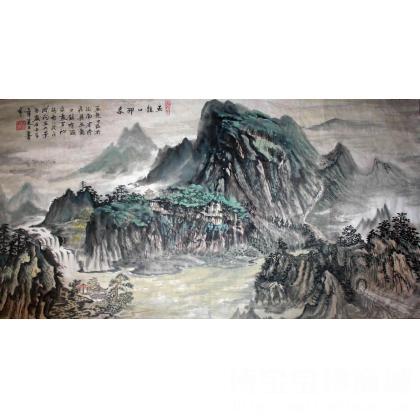 王能艺 《五龙口印象》中国画 类别: 国画山水作品