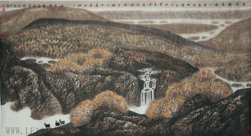 杨必位的作品“河源秋暮图”