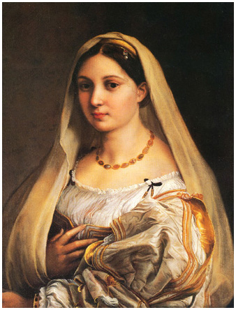 名家 拉菲尔 绘画 油画 - 拉菲尔的作品"披纱巾的少女"