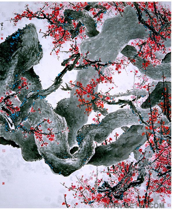 李宏志的作品“红梅”
