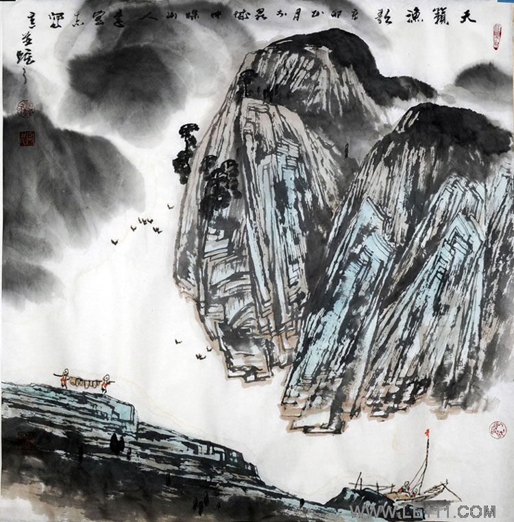 李宏志的作品“天籁渔歌68x69cm2011年2月作”